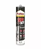 Pattex Sigillante Polimerico SP101, Sigilla e Incolla, Multimateriale, Elevate Prestazioni, Aderisce su Superfici Umide, Resiste ai Raggi UV, Per Specchi, Sigillante Nero, Cartuccia 280 ml