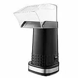 Nictemaw Macchina per popcorn ad aria calda, 1200 W, per la casa, colore: nero