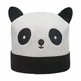 Ropniik Panda Knitted Hat Cappello Caldo Senza Tesa Berretto Invernale in Maglia Panda Berretto Invernale in Lana Berretto Fodera Caldo e Morbido Cappelli Termico Ragazzo Ragazza
