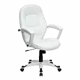 Flash Furniture qd-5058 m-White-GG Mid-Back Sedia da Ufficio in Bianco