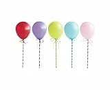 Unique Party 61785 - Decorazione per Torta con Palloncini - Colori Assortiti - Confezione da 5