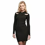 Urban Classics Ladies Crossed Rib Knit Dress, Vestito, Donna, Nero (Black), S