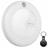 MiLi Smart Tracker Tag, Bluetooth Localizzatore Compatibile con Apple Dov'è (solo iOS), Trova oggetti e chiavi per Bagagli, Borse, Portata rilevamento 120m,Batteria Sostituibile,Impermeabile