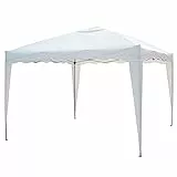 FP-TECH - Gazebo Pieghevole Giardino 3X3 Automatico RICHIUDIBILE Fisarmonica Stand Fiera Verde O Bianco (Gazebo Bianco)