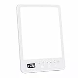 WWSUNNY Lampada per Terapia della Luce, Lampada Fototerapia 10000 Lux con 3 Colori e Luminosità Regolabili, 6 Impostazioni del Timer con Funzione di Memoria Terapia della Luce Contro.
