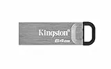 Kingston DataTraveler Kyson Drive Flash USB3.2 64 GB, con Elegante Guscio in Metallo senza Cappuccio Protettivo