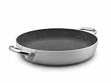 Pentole Agnelli ALSA110G36 Linea Shark Skin Induzione, Tegame, Antiaderente, con 2 Manici in Acciaio Inossidabile, 36 cm