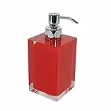 Gedy Auckland Dosasapone Bagno, Rosso, 16.2 x 7 x 7 cm