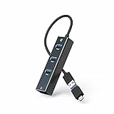 Adattatore Ethernet, AYCLIF Adattatore USB a Ethernet a 4 porte, Hub Ethernet USB 3.0 a 3 porte con Adattatore Ethernet Gigabit RJ45 1Gbps, Adattatori di rete USB
