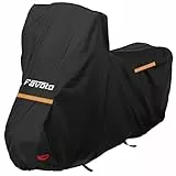Favoto Telo Coprimoto 210D per Moto con Parabrezza Alto Resistente a Acqua Polvere Pioggia Vento Copertura Antifurto per Moto Motorino Motocicletta 245x105x160cm