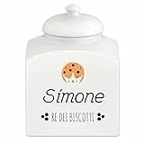 Maverton Barattolo in ceramica - stampa personalizzata - Contenitore per biscotti 3 L - organizer cucina ceramica - barattolo per merendine - pensiero originale per uomo - re dei biscotti