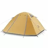 Naturehike P-Serie Tende da Campeggio 2 Persone in 4 Stagioni, Tende Zaino Ultraleggere, Tende Familiari Anti-UV per Attività All'aperto(Giallo 2P)
