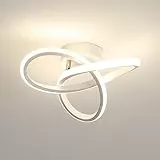 Plafoniera LED, 22W Lampada da Soffitto Moderna, 4500K 2500lm Plafoniere Design Fiore, Lampadario Acrilico Bianca per Cucina Bagno Camera da Letto Balcone Corridoio