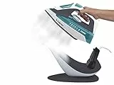 Beper 50.161 Ferro da Stiro Cordless, Ferro da stiro Senza Fili, Dispositivo di Auto-pulizia, Anti-calcare, Anti-goccia, Colpo Super Vapore, Stirare in Verticale Bianco/Ottanio