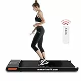 ISE Tapis Roulant Elettrico Motore da 500W 1-6 Km/H, Ultra Sottile & Silenzioso, Schermo LCD & Telecomando, Senza Installazione, Treadmill Portatile da Camminare per Casa/Ufficio, Max.100 Kg, SY-A144