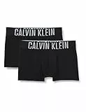 Calvin Klein Pantaloncino Boxer Uomo Confezione da 2 Cotone Elasticizzato, Nero (Black), M