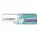 Mentadent Professional Dentifricio Protect+ Denti Fragili, Aumenta la Densità Minerale dello Smalto, Rinforza le Gengive, con Minerali Bio-compatibili e con Vitamina E, 75 ml