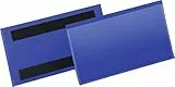 Durable 174207 Buste con Bande Magnetiche, 150 x 67 mm, Confezione da 50 Pezzi, Blu