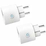Presa Intelligente Wifi 16A Smart Plug (Type F), Monitoraggio energetico, Protezione Sovraccarico, Timer e Regolazione del Programma, Compatibile con Alexa & Google Home, 2 Pezzi