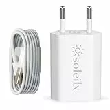 Caricatore USB da Muro 5W/1A Alimentatore Universale Presa USB Caricabatterie USB Carica Batteria I Phone charger Spina Compatibile con I Phone 5 5C 5S 6 SE 6S 7 8 Plus X XS XR 11 12 Mini PRO Max XS