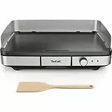 Tefal - Maxi Plancha, piastra elettrica XXL, 10/12 persone, per ambienti chiusi e all’esterno, acciaio inox, CB690D12