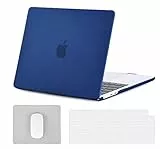 BlueSwan Custodia compatibile con 2022 MacBook Air M2 13,6 Pollici M2 A2681, Cover Rigida Opaca Protezione Antigraffio per Mac Air, Blu Navy Traslucido