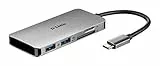 D-Link DUB-M610 Hub USB di Tipo C 6 in 1, Adattatore USB C con HDMI 4K e 1080 p, 2 Porte USB 3.0 e USB 2.0, Lettore di Schede SD e MicroSD, Un USB C di Ricarica fino a 100 W