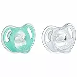Tommee Tippee Ultra-Light Silicone Soother, 0-6m, 2 Pack, Symmetrical Orthodontic Design, BPA-Free, One-Piece Design