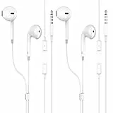 MIOLUN cuffie auricolari 【Certificato MFi】 with 3.5mm Headphone Plug 2 Pack,per iPhone 6 Plus SE 5S 4 iPad, Android,PC etc