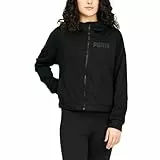 PUMA Donna Treno Logo Felpa Con Cappuccio Cappotti Giacche Capispalla Casual - Nero, nero, Large