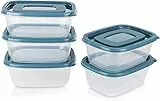 Rettangolo Plastica Scatola di Porzione Set con Coperchi Contenitore Scatola di Immagazzinamento Alimentare Contenitori di Cibo Contenitori di Cereale Uso per Frigorifero, Scuola, Lavoro e Viaggio
