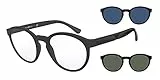 Emporio Armani 0EA4152 Marsupi, Matte Black, 52 Uomo