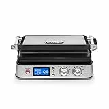 De'Longhi CGH1012D MultiGrill Bistecchiera Griglia Elettrica con 5 Modalità di Cottura, Display LED, 2 manopole indipendenti per regolare temperatura, Funzione SEAR per mantenere la carne tenera