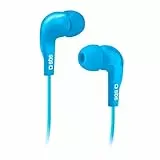 SBS Auricolari a Filo in-ear Studio Mix 10, Ottimi per Musica e Chiamate, Cavo Jack 3.5mm, Tasto Risposta/Fine Chiamata, Microfono, Universali per Smartphone Android, Colore Azzurro