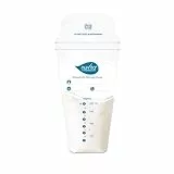 NUVITA 1253 Sacchetti per latte materno monouso - Confezione da 25 pezzi - Compatibili con adattatore 1255 per tirare il latte dal tiralatte Nuvita al sacchetto (non incluso)