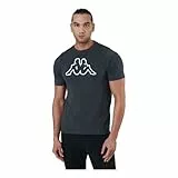Robe di Kappa, Uomo, Cromen Logo Tee Grey Dk Mel, Cotone, T-Shirt, Grigio, XL