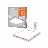 LEDVANCE Plafoniera WiFi bianca, 40W 3000LM, 3000-6500K, 60x60 cm, lampada da parete dimmerabile, tecnologia RGB, Smart+ Planon, controllabile tramite app o assistenti vocali come Alexa o Google