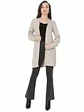 Vero Moda Vmrubellefile LS Long Cardigan Low Maglione, Betulla/Dettaglio: w. Melange, S Donna