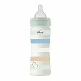 CHICCO Biberon Benessere Flusso Medio, con Tettarella Physio in Morbido Silicone e Finitura Soft Sense, Anticolica, Riduce Rigurgito e Irritabilità, Bottiglia in Plastica da 250 ml, 2 Mesi+