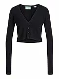 Jack & Jones Jjxx Jxisabel LS Cardigan Corto Morbido Lavorato a Maglia, Nero, L Donna