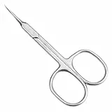 Olakin Forbici per Unghie Professionali, Forbicine per Unghie in Acciaio Inox Extra Affilate con Lame Curve, Forbici per Cuticole, Forbici per Unghie o Sopracciglia(D'argento)