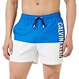 Calvin Klein Pantaloncino da Bagno Uomo Medium Drawstring Lungo, Blu (Dynamic Blue), L