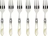 Bugatti, Set da 6 Forchettine da Dolce, in Acciaio/ABS, Bianco (Elfenbeinfarben), 21 x 18 x 3 cm