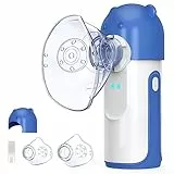 【2023 Versione】Wholede Aerosol Portatile Silenzioso - Macchina Aerosol Adulti e Bambini, Nebulizzatore Portatile con 2 Maschere e Boccaglio per Uso Domestico e in Viaggio