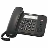 Panasonic KX-TS 520 Telefono Fisso, Nero