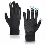 LERWAY Guanti Invernali Caldi, Touch Screen Antivento Guanti Sportivi per Uomo Donna, Guanti Antiscivolo per Corsa, Guida, Ciclismo, Arrampicata. (M)