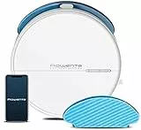 Rowenta RR7447 X-Plorer Serie 60 Robot Aspirapolvere Lavapavimenti Sottile 6 cm, Autonomia 90 Min, 3 Modalità di Pulizia, Compatibile con Assistenti Vocali, Allergy Care, 24W, 70Decibel,, Bianco