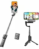Estensibile Smartphone Gimbal, hohem iSteady Q 4-in-1 Bastone Selfie Treppiede, Zoomabile Stabilizzatore, Telecomando Bluetooth Staccabile, 360° Face Tracking, Compatibile con iPhone 14/iOS/Android