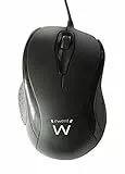 Ewent Mouse Ottico USB, 1000 Dpi, Cavo 145 Cm, Nero, (EW3152)