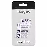 Vitalcare | Antigiallo - Maschera per Capelli Bianchi, Grigi o Decolorati, Neutralizza le Sfumature di Giallo, con Proteine del Grano e Glicerina, 25 ml